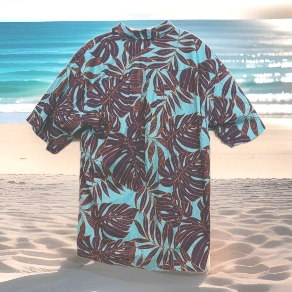 Cookie Street NEW  Leaf Print Hawaiian Shirt – Men's XL – NWT Aloha Style‎